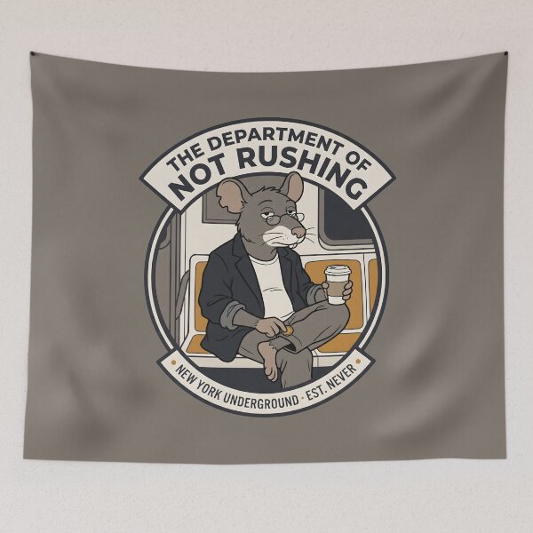 Item preview, Department of Not Rushing New York Commuter Rat designed and sold by SplashTastic.