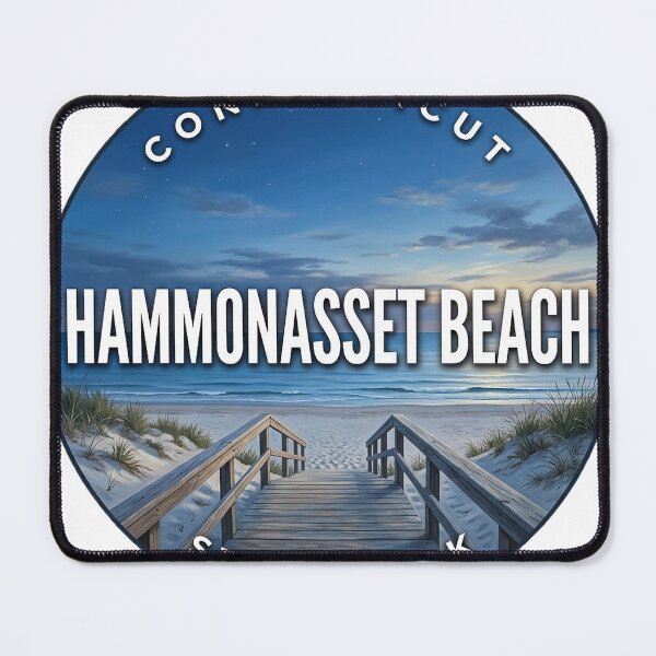 Item preview, Hammonasset Beach State Park Connecticut Blue Hour Round Badge Sticker designed and sold by DetourDgn.