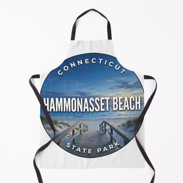 Item preview, Hammonasset Beach State Park Connecticut Blue Hour Round Badge Sticker designed and sold by DetourDgn.