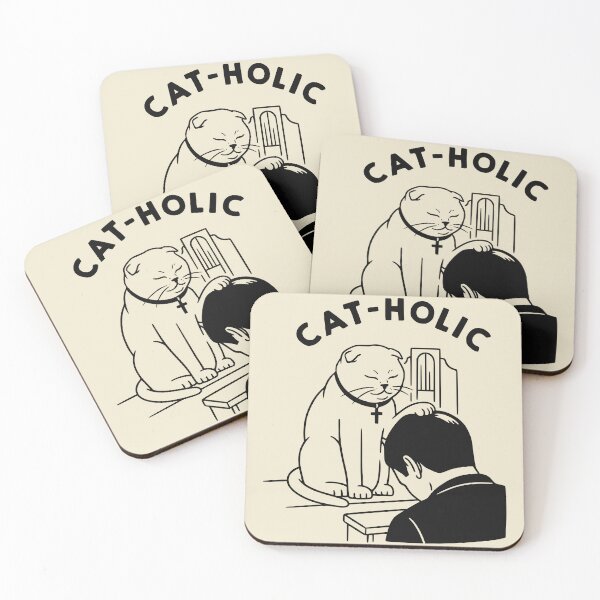 Item preview, Funny Cat-Holic Priest Cat designed and sold by Doodlywood.