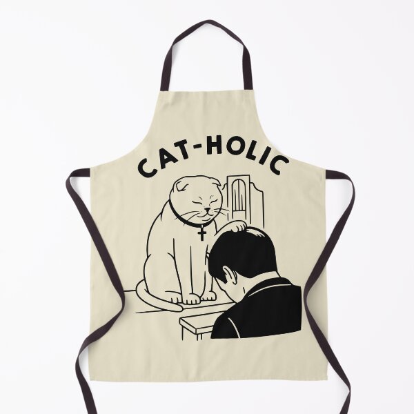 Item preview, Funny Cat-Holic Priest Cat designed and sold by Doodlywood.