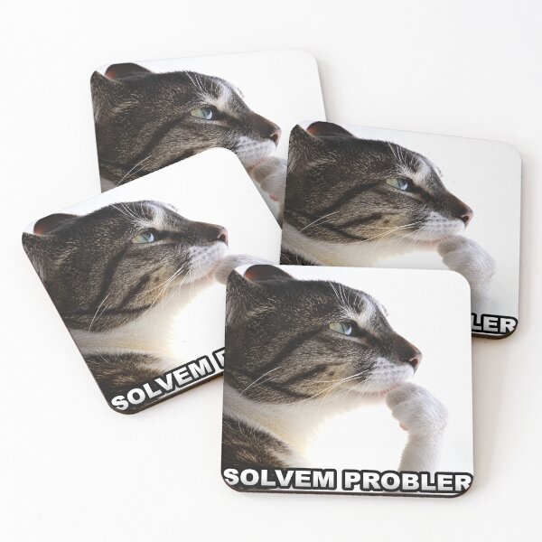 Item preview, Cat Thinking - Solvem Probler  designed and sold by Tobi_Inkz.