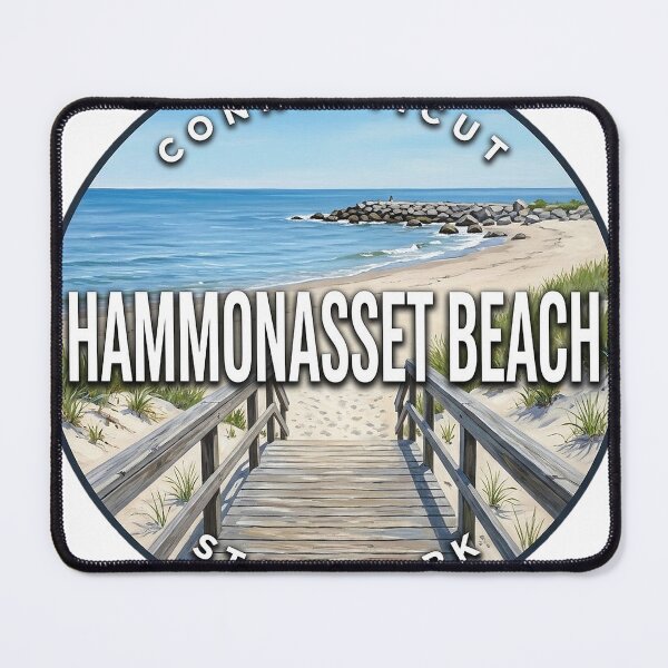 Item preview, Hammonasset Beach State Park Connecticut Rocky Point Round Badge Sticker designed and sold by DetourDgn.
