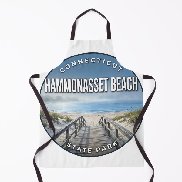 Item preview, Hammonasset Beach State Park Connecticut Misty Morning Round Badge Sticker designed and sold by DetourDgn.