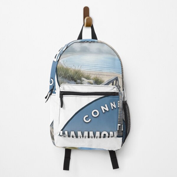 Item preview, Hammonasset Beach State Park Connecticut Misty Morning Round Badge Sticker designed and sold by DetourDgn.