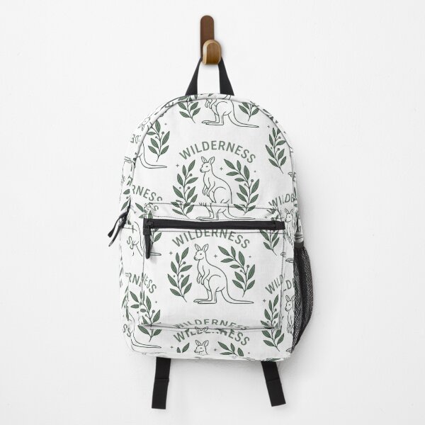 Item preview, Wilderness Kangaroo Australian Nature Botanical Vintage Green Line Art Design designed and sold by Bhaskar Digital Art.