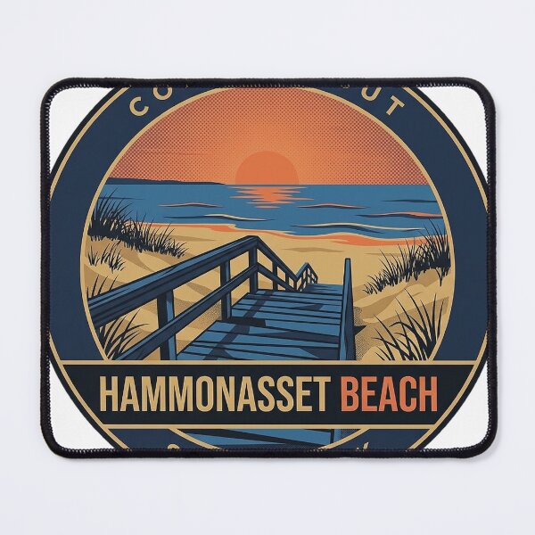 Item preview, Hammonasset Beach State Park Connecticut Retro Beach Vintage Badge Sticker designed and sold by DetourDgn.