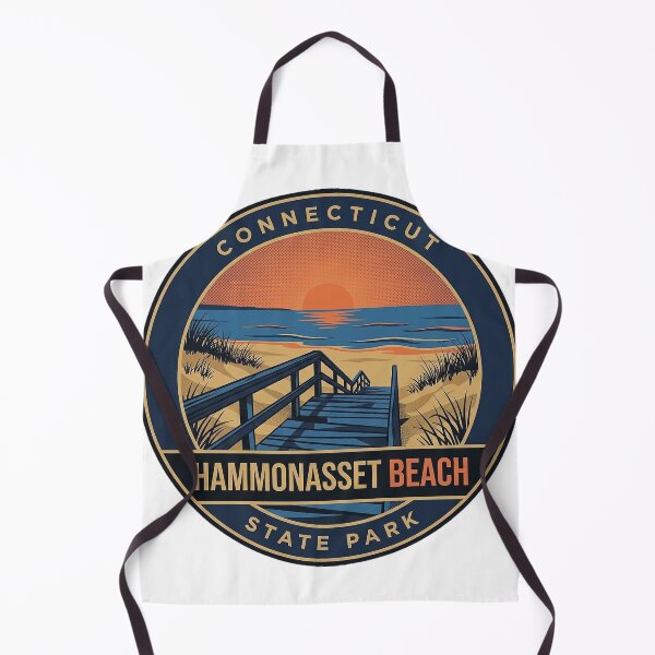 Item preview, Hammonasset Beach State Park Connecticut Retro Beach Vintage Badge Sticker designed and sold by DetourDgn.