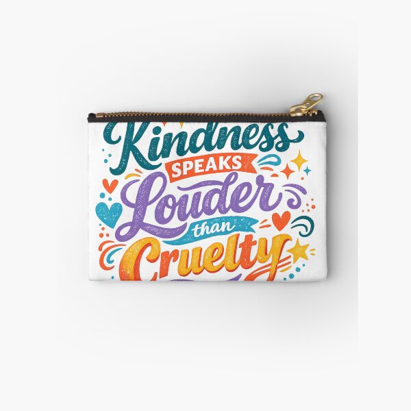 Item preview, Kindness Speaks Louder Than Cruelty Colorful Positive Quote Retro Typography designed and sold by inkoutninja.