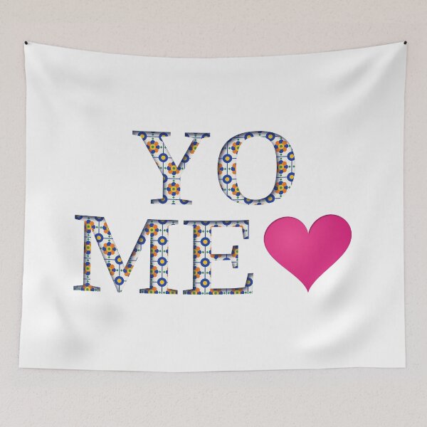 Item preview, I LOVE ME IN SPANISH MEXICAN TILE PINK HEART designed and sold by I LOVE ME.