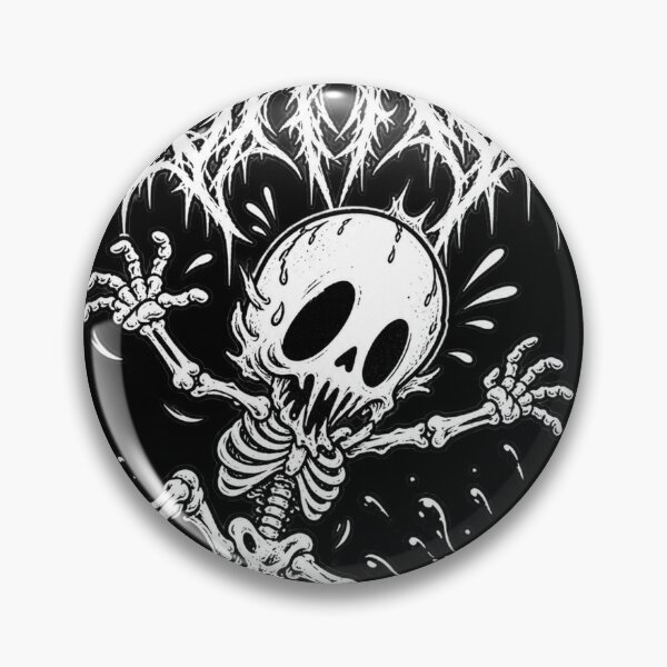 Item preview, Spilled Coffee Cute Skeleton Death Metal Band Logo Japanese Streetwear designed and sold by LindsayRenner.