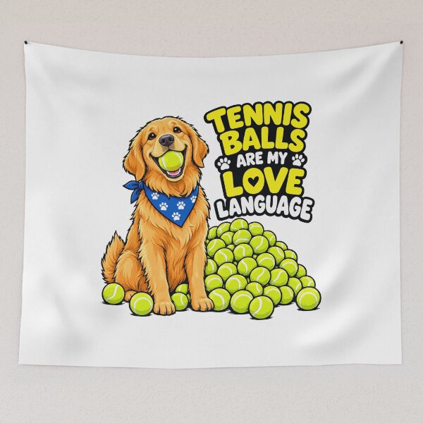 Item preview, Tennis Balls Are My Love Language – Funny Golden Retriever Dog Lover designed and sold by IconsStyles.