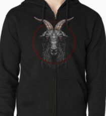 Black Philip Zipped Hoodie