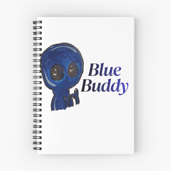 Item preview, Blue Buddy - Sad Cute Blue Alien Heart Eyes Sticker designed and sold by ChanCreation.