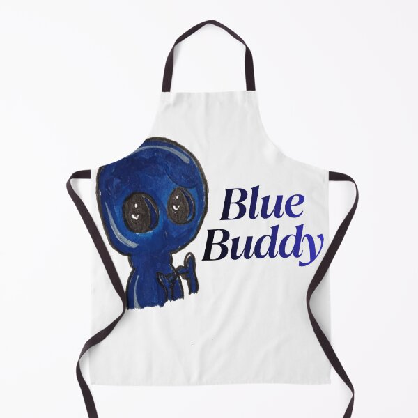 Item preview, Blue Buddy - Sad Cute Blue Alien Heart Eyes Sticker designed and sold by ChanCreation.