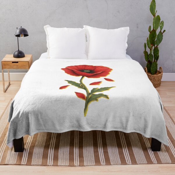 Item preview, Red Poppy Flower Botanical Art Design designed and sold by Mido-artister.