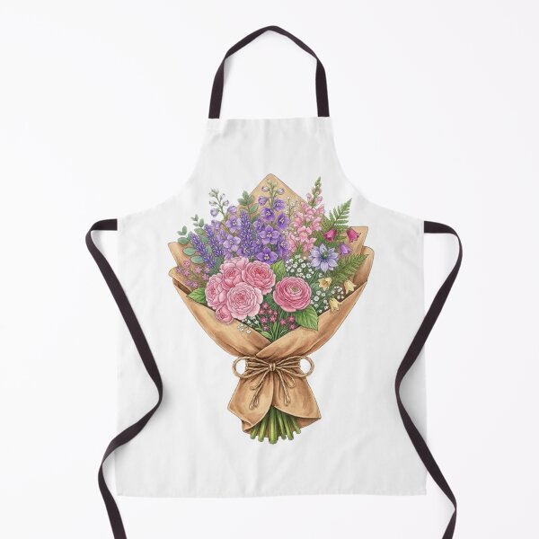 Item preview, Vintage Wildflower Bouquet in Kraft Paper designed and sold by PetalsPaws.