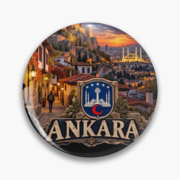 Item preview, Ankara at Twilight — Where Ancient Stones Meet City Lights designed and sold by URBIVO.