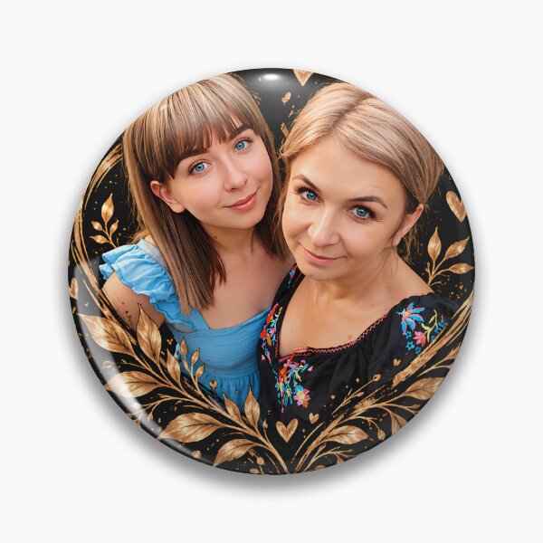 Item preview, Wiktoria & Monika | Forever Together – Golden Heart Design designed and sold by CalmMandala.