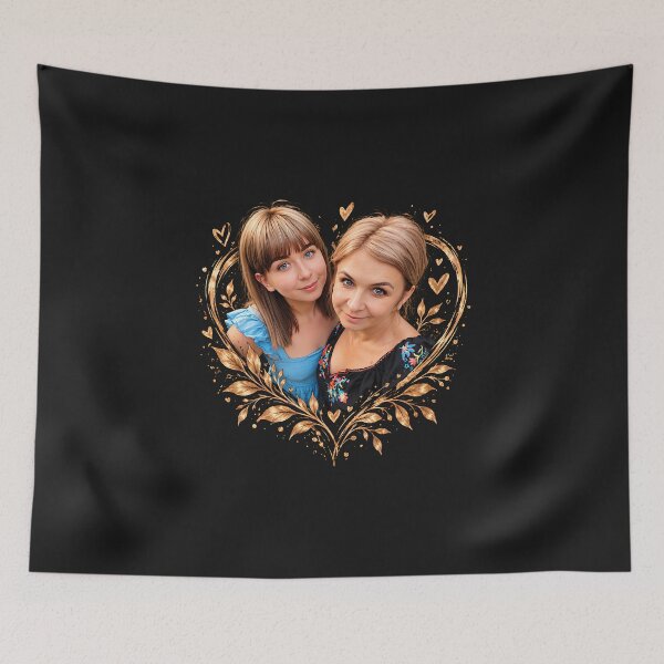 Item preview, Wiktoria & Monika | Forever Together – Golden Heart Design designed and sold by CalmMandala.