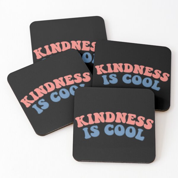 Item preview, Kindness Is Cool Retro Groovy Pink Blue Arched Vintage Typography Quote Design designed and sold by Bhaskar Digital Art.