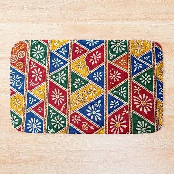 Item preview, Vibrant Batik Diamond Floral Pattern designed and sold by Sybille-Yates.