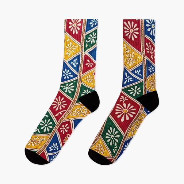 Artikelvorschau, Lebhaftes Batik-Diamant-Blumenmuster entworfen und verkauft von Sybille-Yates.