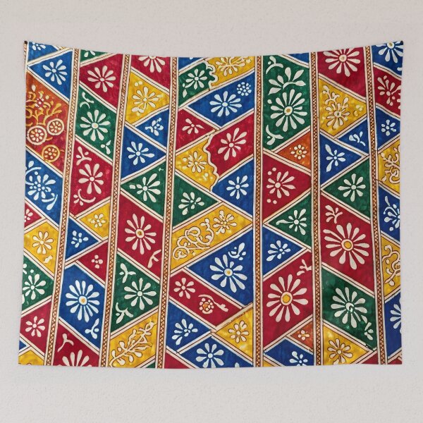 Item preview, Vibrant Batik Diamond Floral Pattern designed and sold by Sybille-Yates.
