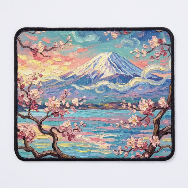 Item preview, FUJI BENEATH THE BLOSSOMS — VINNY McGOGH designed and sold by FAFCouture.
