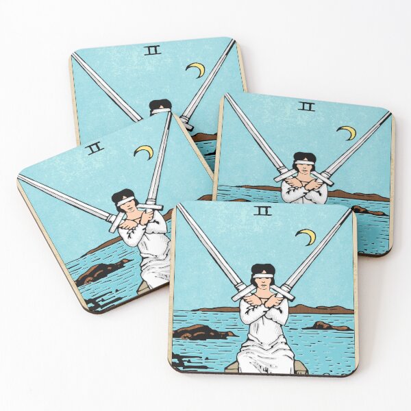 Item preview, Two of Swords Rider Waite Tarot Card designed and sold by ZodiacLane.