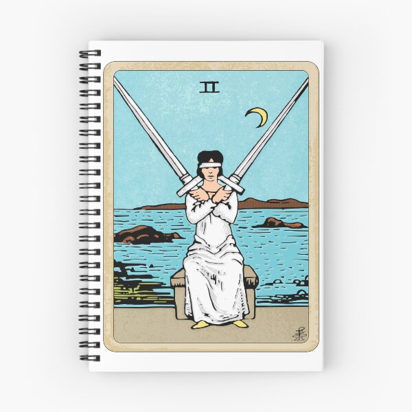 Item preview, Two of Swords Rider Waite Tarot Card designed and sold by ZodiacLane.