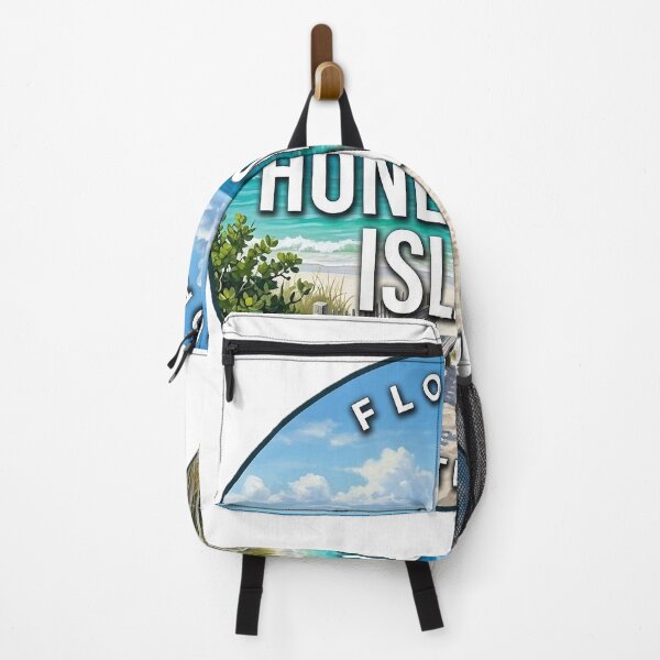 Item preview, Honeymoon Island State Park Florida Turquoise Summer Round Badge Sticker designed and sold by DetourDgn.