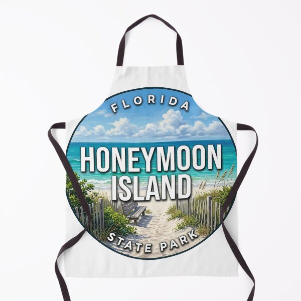 Item preview, Honeymoon Island State Park Florida Turquoise Summer Round Badge Sticker designed and sold by DetourDgn.