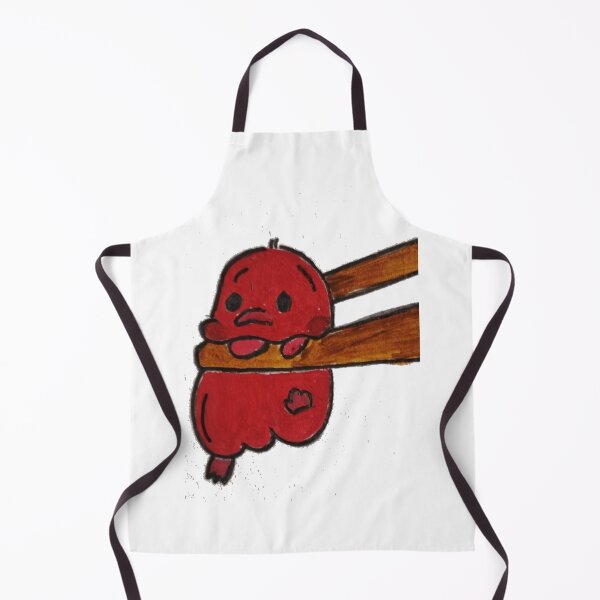 Item preview, Red Chubby Character Stuck In Chopsticks Sticker designed and sold by ChanCreation.