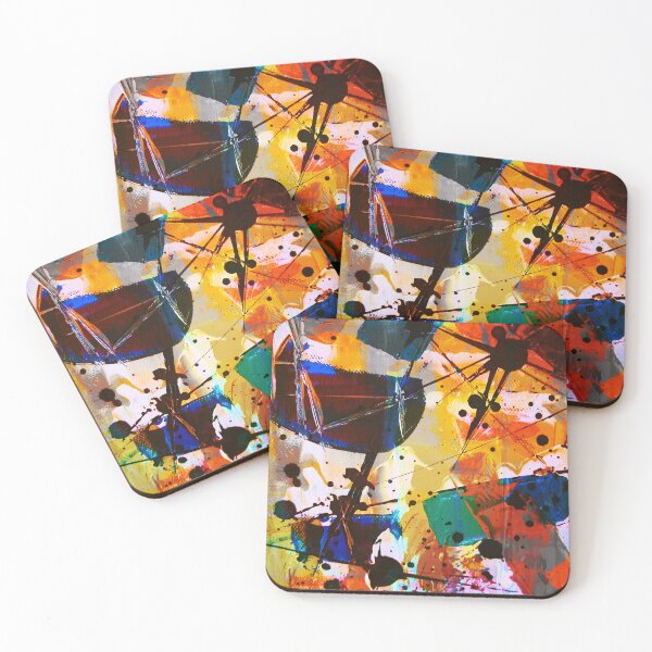 Item preview, Vibrant abstract expressionist paint splatter art designed and sold by BestiesB.