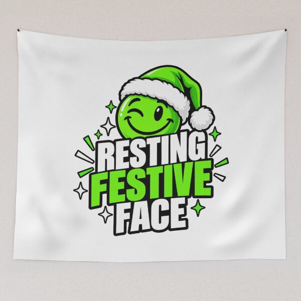 Item preview, Resting Festive Face Christmas Smiley designed and sold by CoolContent Factory.