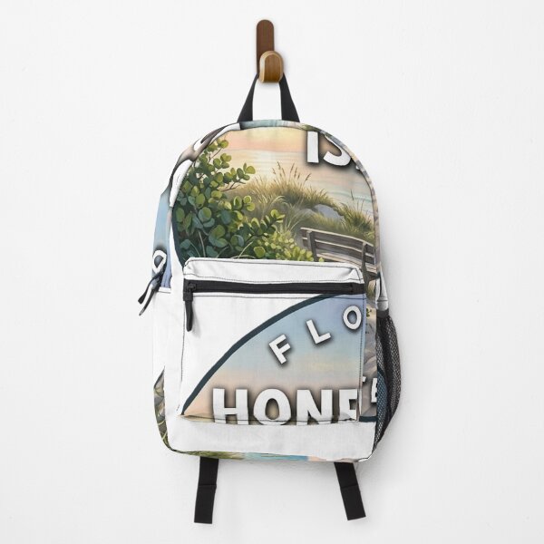 Item preview, Honeymoon Island State Park Florida Pastel Sunrise Round Badge Sticker designed and sold by DetourDgn.
