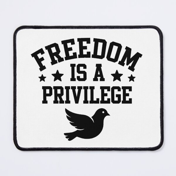Item preview, Freedom Is A Privilege - Dove Bird Collegiate Freedom Sticker designed and sold by Raju-Creative.