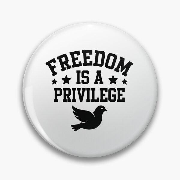 Item preview, Freedom Is A Privilege - Dove Bird Collegiate Freedom Sticker designed and sold by Raju-Creative.