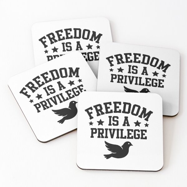 Item preview, Freedom Is A Privilege - Dove Bird Collegiate Freedom Sticker designed and sold by Raju-Creative.
