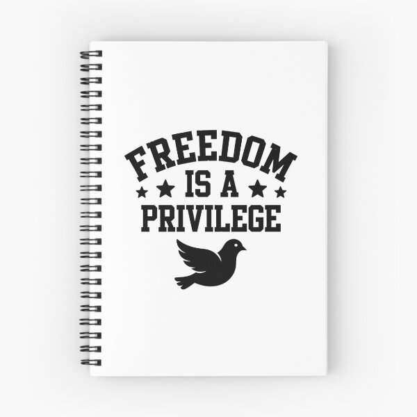 Item preview, Freedom Is A Privilege - Dove Bird Collegiate Freedom Sticker designed and sold by Raju-Creative.