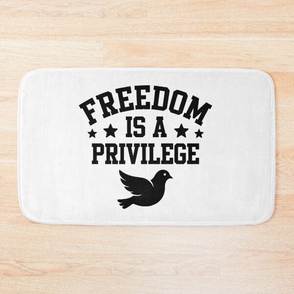 Item preview, Freedom Is A Privilege - Dove Bird Collegiate Freedom Sticker designed and sold by Raju-Creative.
