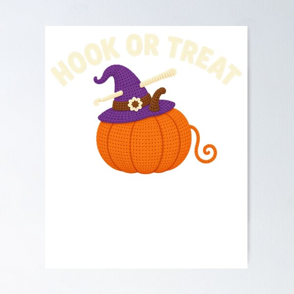 Artikelvorschau, Hook Or Treat Crochet Halloween Yarn Lover Gift entworfen und verkauft von HappyVibration.