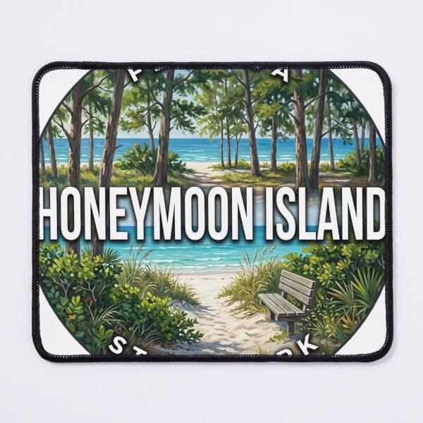 Item preview, Honeymoon Island State Park Florida Pine Shore Round Badge Sticker designed and sold by DetourDgn.