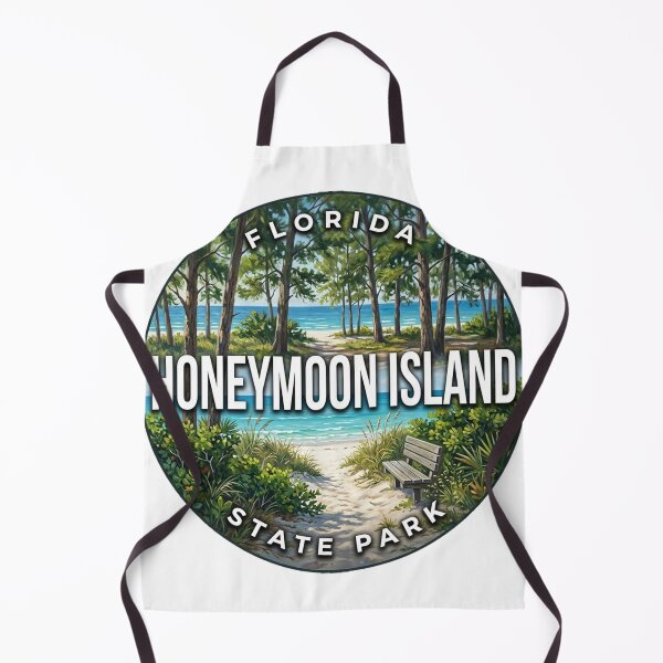 Item preview, Honeymoon Island State Park Florida Pine Shore Round Badge Sticker designed and sold by DetourDgn.