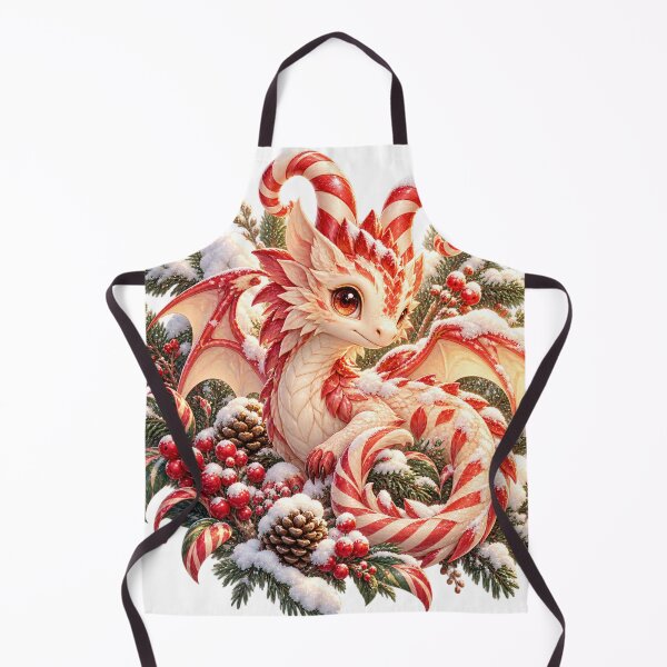 Artikelvorschau, Niedlicher Zuckerstangen-Drache | Weihnachtliche Fantasy-Kunst entworfen und verkauft von Joammiyon.