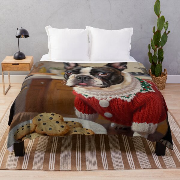 Item preview, Funny French Bulldog Christmas Sweater and Cookie Thief designed and sold by cr6zym1nd.