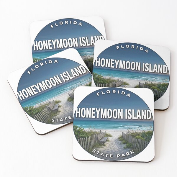 Item preview, Honeymoon Island State Park Florida Blue Hour Round Badge Sticker designed and sold by DetourDgn.