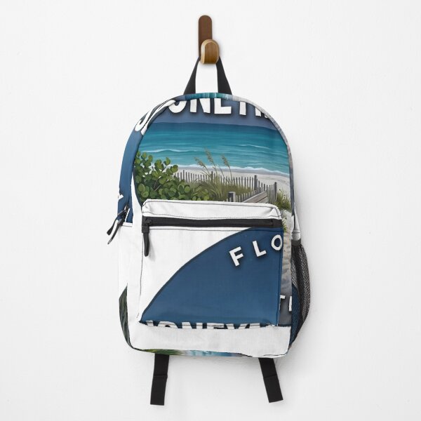 Item preview, Honeymoon Island State Park Florida Blue Hour Round Badge Sticker designed and sold by DetourDgn.