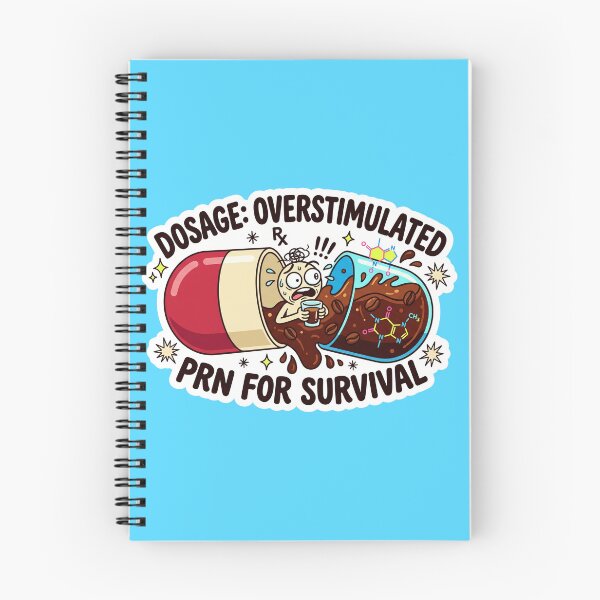Item preview, Dosage Overstimulated Funny Pharmacist Coffee Capsule Chemistry Sticker designed and sold by spectomine.